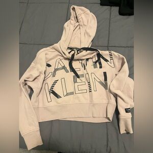 Calvin Klein Women's Light Pink Cropped Hoodie